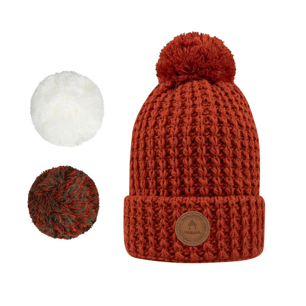 Bandista Terracotta Ponponu Değiştirilebilir Unisex Bere