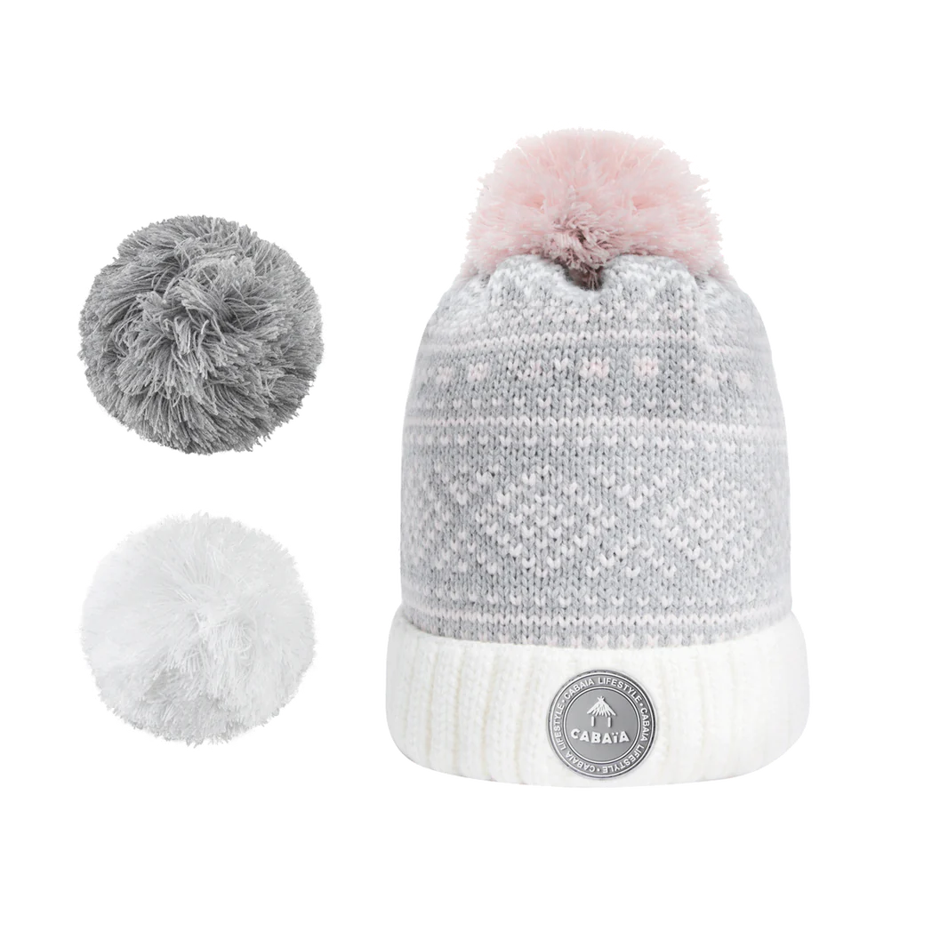 Grog Light Grey Ponponu Değiştirilebilir Unisex Bere