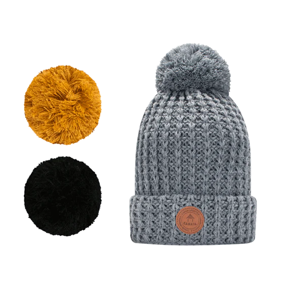 Bandista Grey Ponponu Değiştirilebilir Unisex Bere