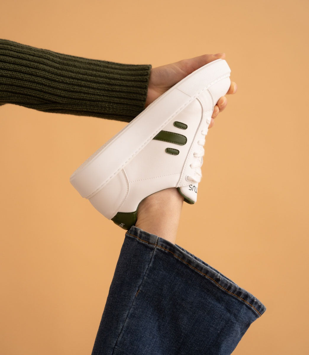 Vegtus Oasis Kadın Spor Ayakkabı - White/Green