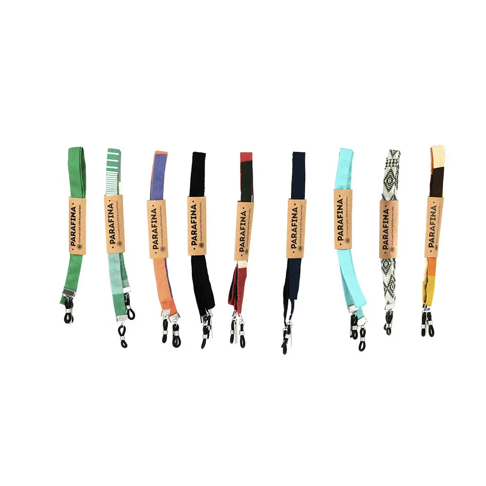 Parafina Siyah Geri Dönüştürülmüş Kumaş İp Gözlük Kordonu