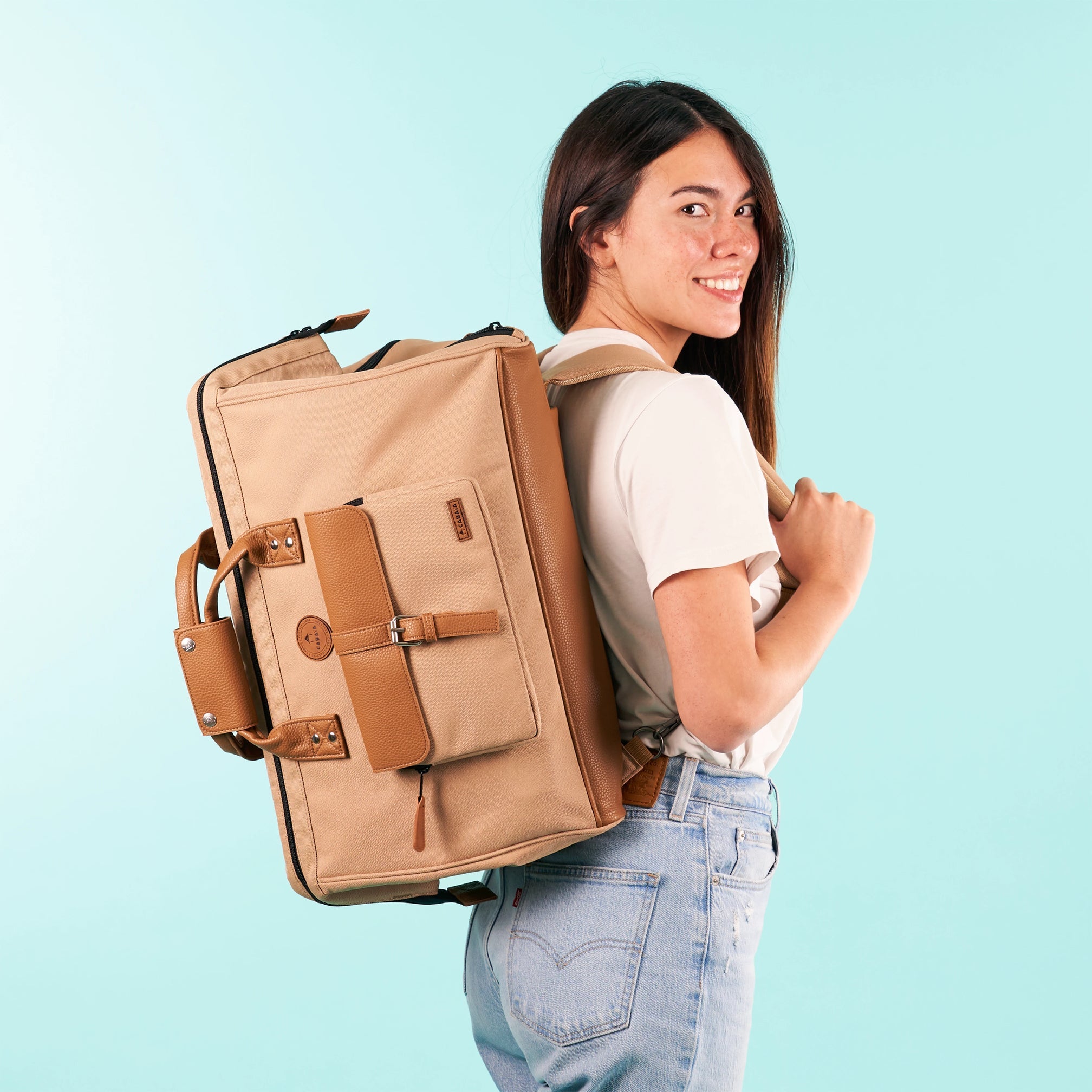 Kuala Lumpur Duffle Unisex Bej Seyahat Çantası