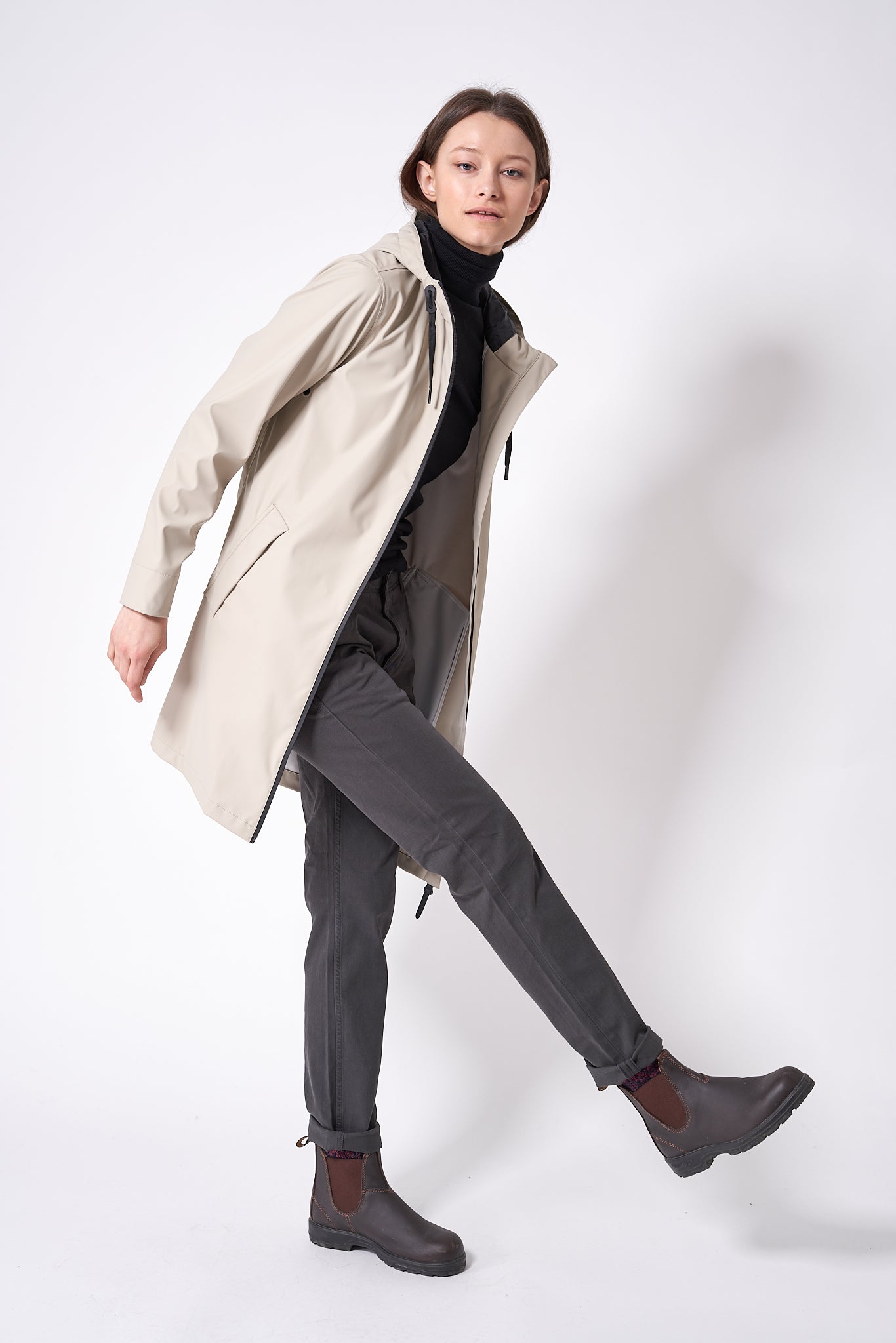 Tanta Nuovola Kadın Yağmurluk Stone Grey