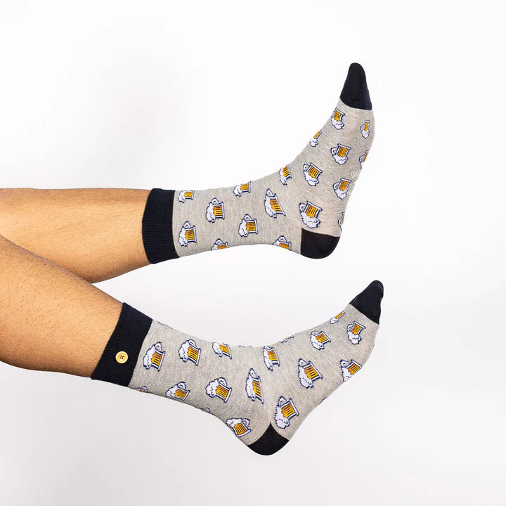 Cabaia Léopold & Zoé Gri Erkek Çorap