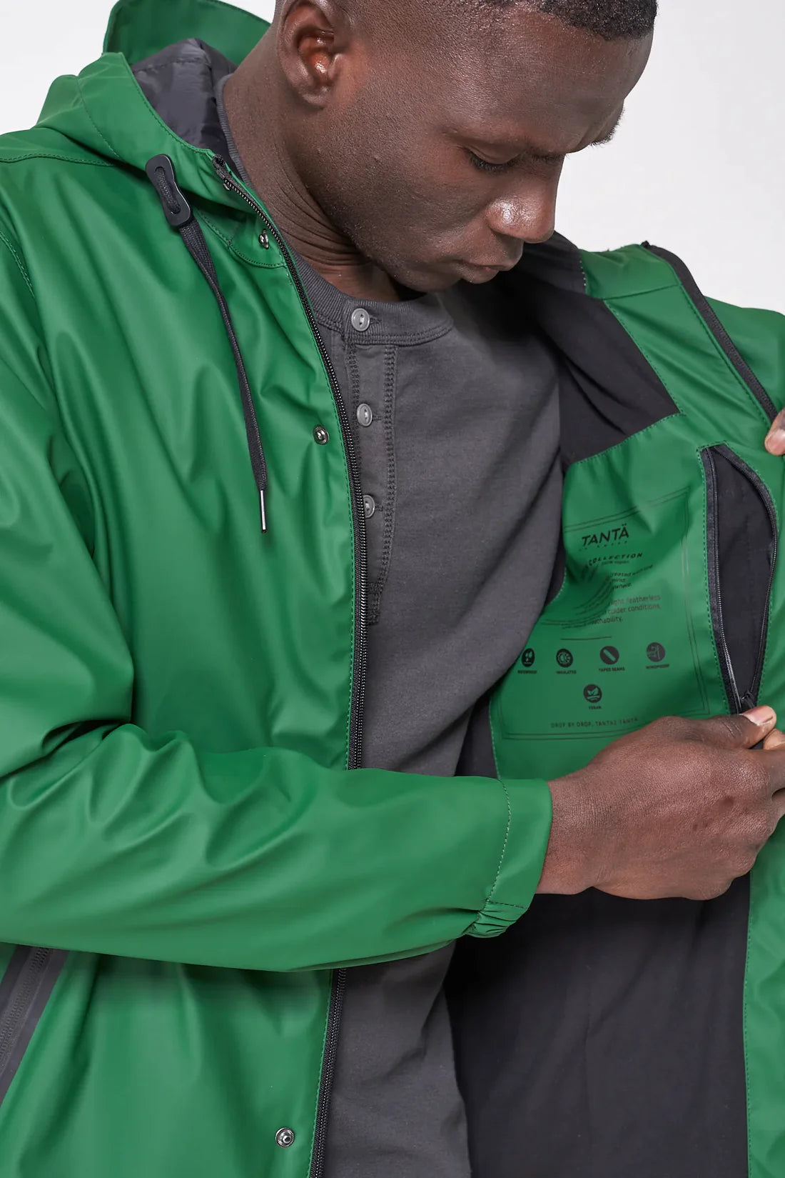 Tanta Gowt Erkek Yağmurluk Yeşil - Eden